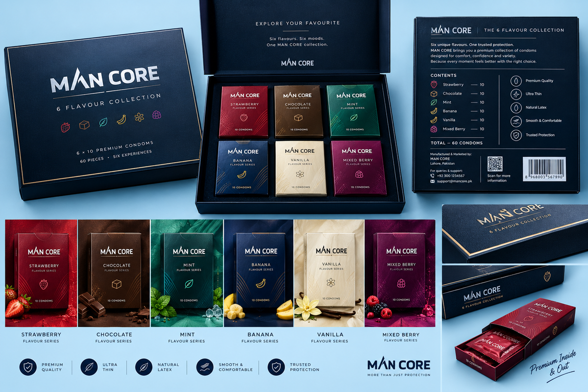 6 Flavour Condom Collection — 60 Condoms